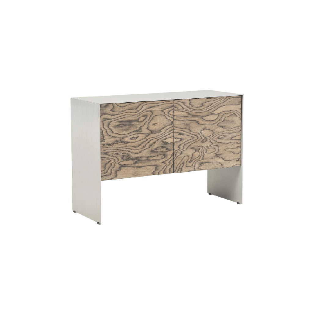 **Mobiletto Moderno in Legno con Finitura Effetto Radica**